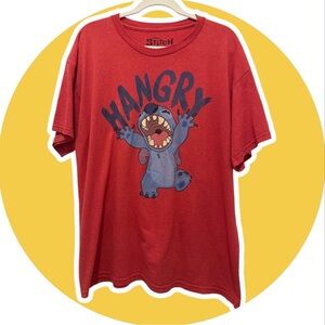 T-Shirt HANGRY” Disney Stitch Bright Red Size S